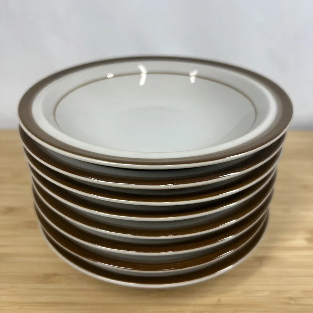 Monterrey Stoneware Brown MSI Japan‎ Set of 8 Fruit Dessert Bowls 5.75